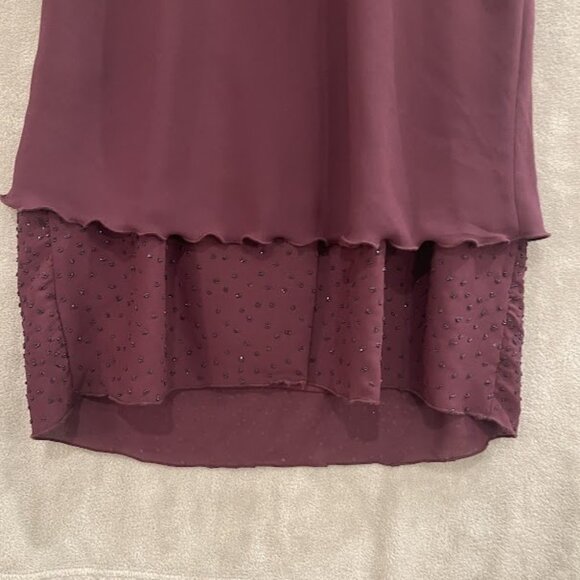 Jeffrey & Dara Dress Womens 12 Sleeveless Layered Embellished Beaded Evening For - Picture 10 of 12